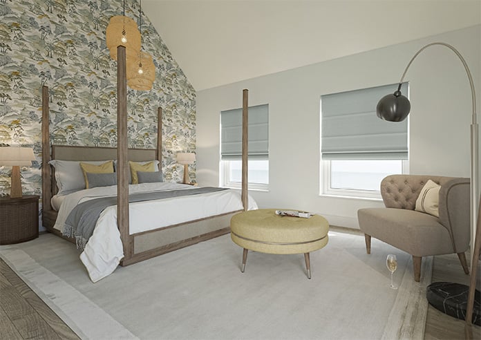 Esme, Formal Grey - Motorised Roman Blind - Image 6